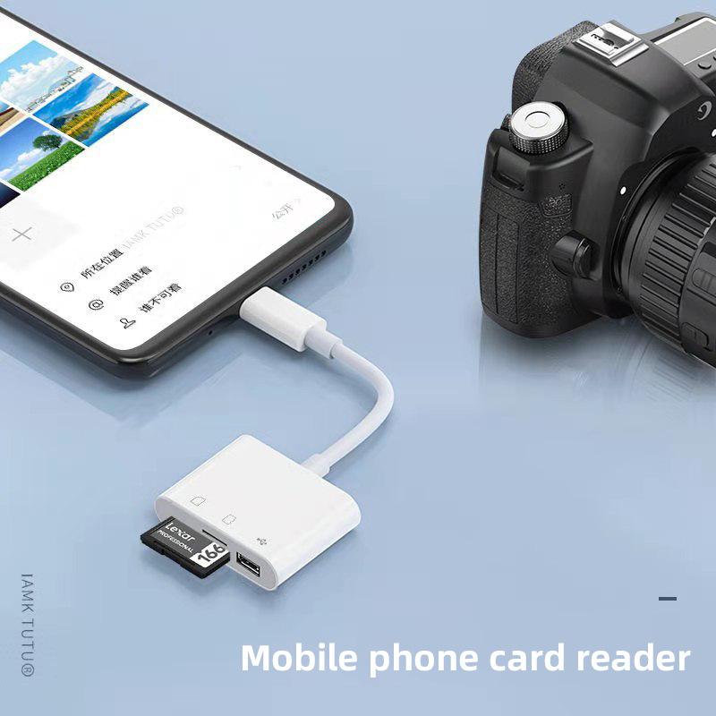 OTG Card Reader Three-in-One Mobile Phone Tablet Computer Connection Type C to USB SD TF Multi-Function Conversion Cable