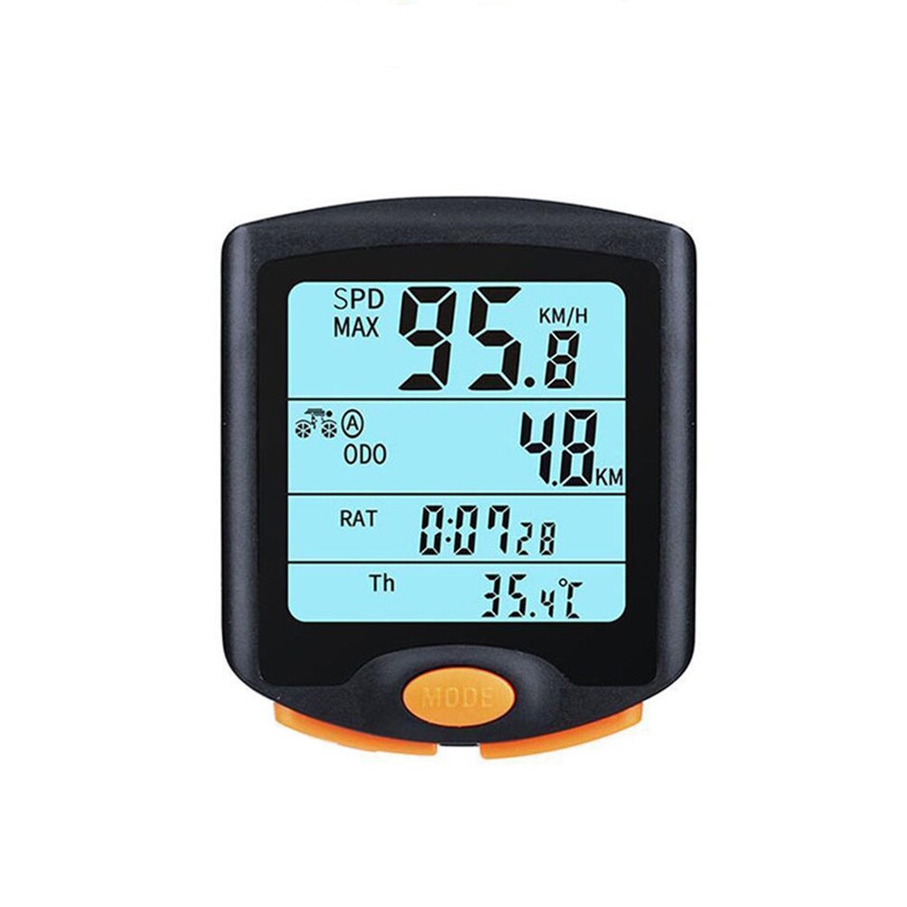 Bike Cycling Bicycle Computer Odometer Backlight Wired LCD Display Speedomet Odometer Code Table Backlight Cycling Speed Counter