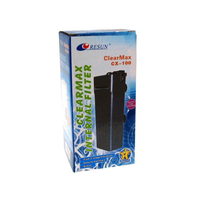 Resun CX-100 CX-200 Fountain Style Aquarium Turtle Lizard Fish Tank Low Water Internal Filter: CX100