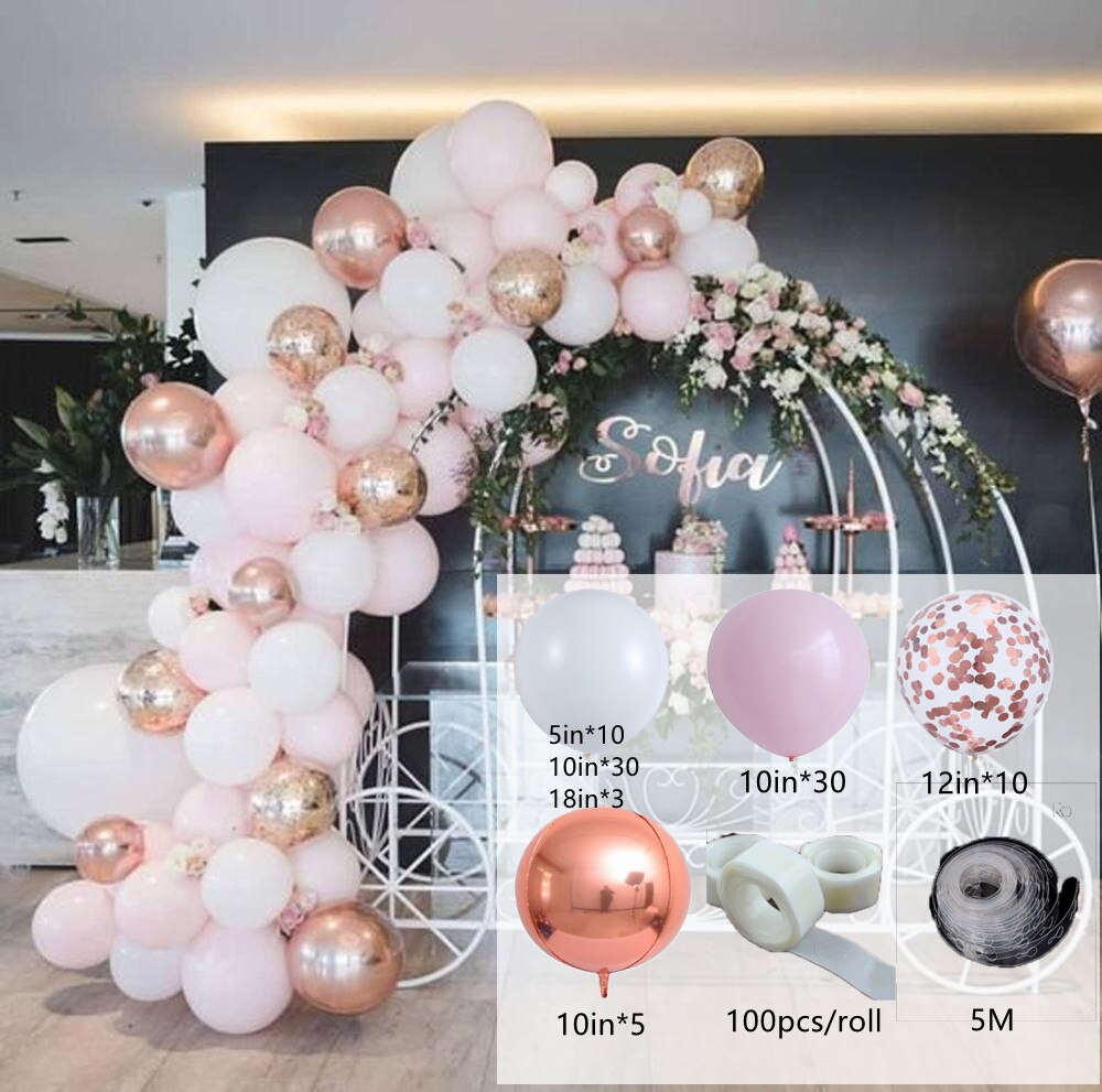 White Themed Balloon Garland Arch Kit Bride to be Latex Balloon Wedding Birthday Party Decoration White Globos Baby Shower: Style5
