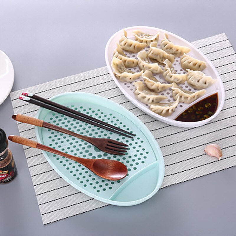 Podwójna taca plastikowe tace robić serwowania domowej restauracji pierogi dania na obiad ciasto sałatka makaron talerz sos ocet danie