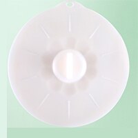 Extra large and large silicone cover kitchen reusable food storage covers suction silicone lids seal for pots and pans: 31.5x30cm white