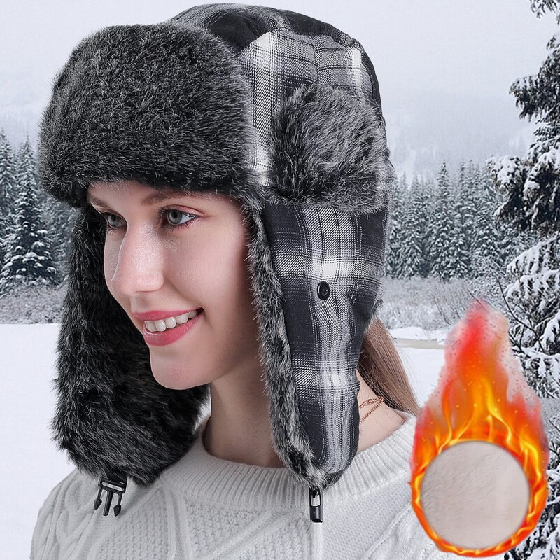 Vrouwen Winter Leifeng Bomber Hoeden Man Aviator Hoeden Russische Cap Oorkleppen Bomber Leifeng Caps Voor Mannen Outdoor Winddicht hoed: 11