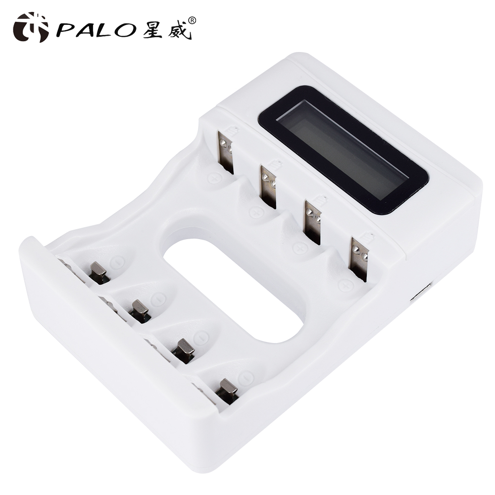 PALO lcd-scherm AAA AA batterij lader voor AAA AA NI-MH en NI-CD Oplaadbare batterij opladen voor batterijen met auto lader