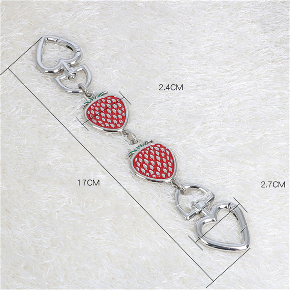 Förlängd kärlekshjärtkedjerem för handväska väsktillbehör handtag förlängning axelrem kedja väskrem gör-det-själv väskdelar: Grön