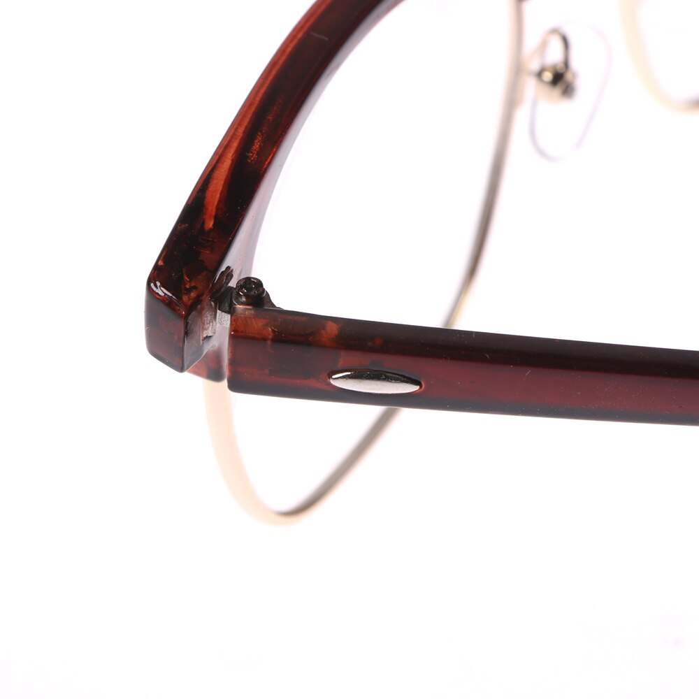 Nerd Geek Retro Vintage Eyewear Half Frame Clear Lens Glasses