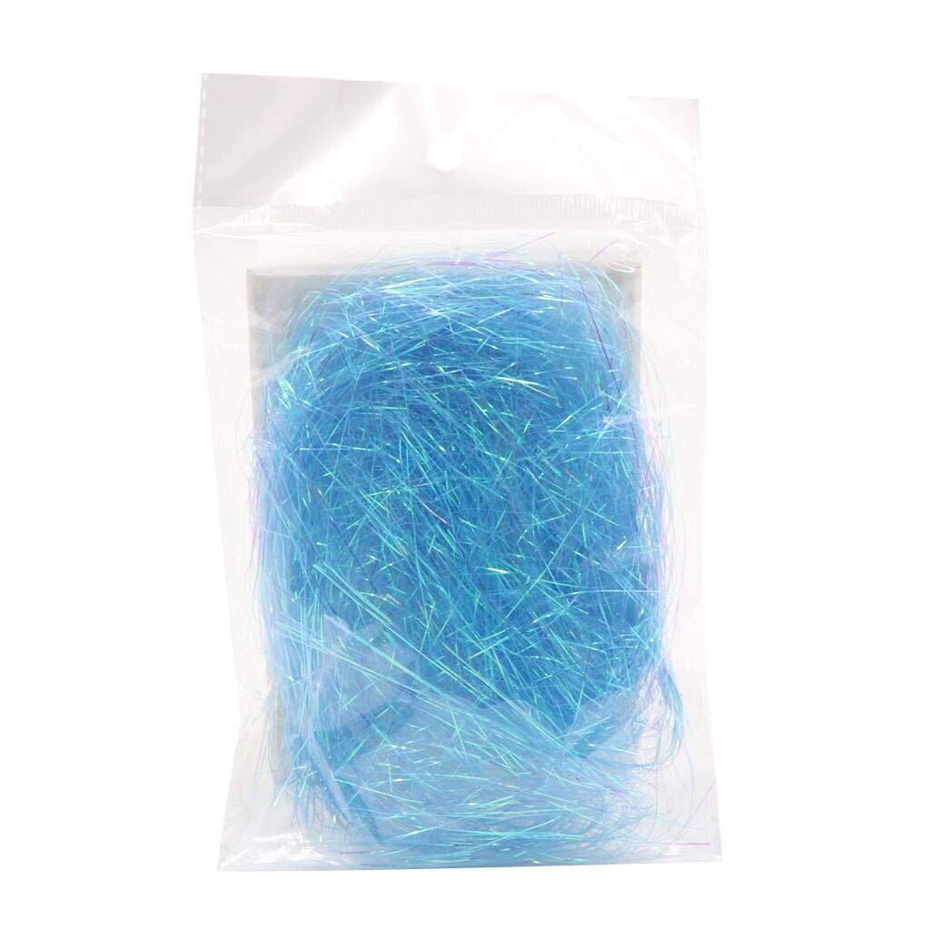 8g/Bag Metallic Iridescent Foil Tinsel Angel Hair Shreds Wrap Box Easter Basket Filler Wedding Party Wrap DIY Supplies: acid blue