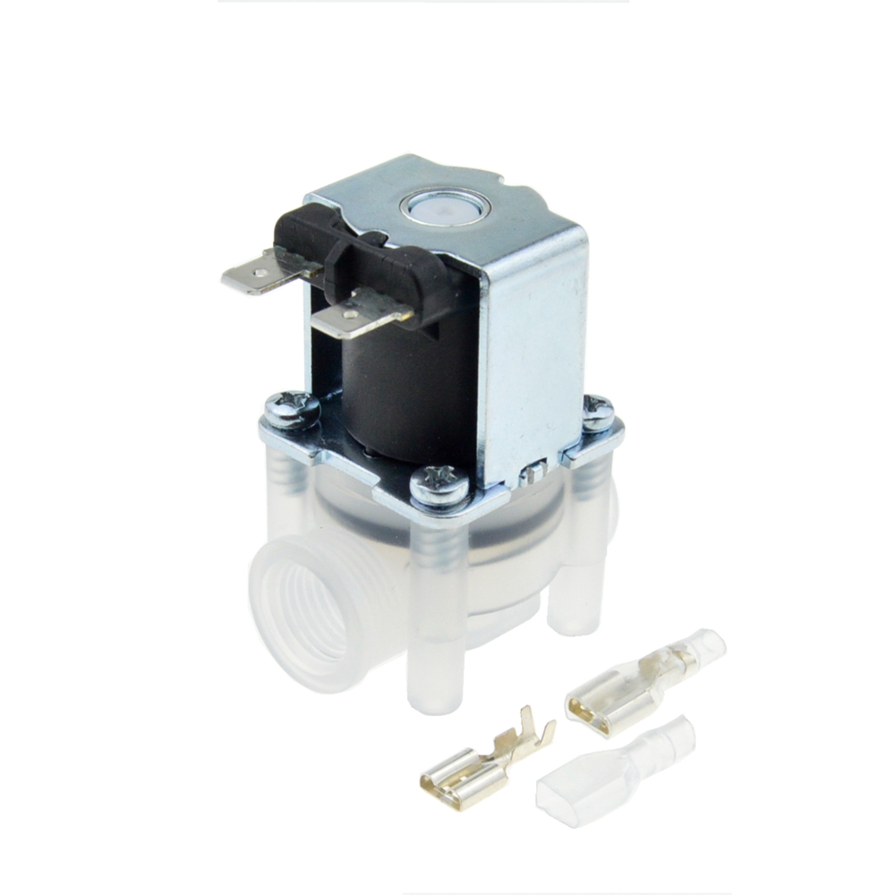 Válvula Solenoide eléctrica de plástico, 12V, 24V, 220V, 1/4 ", hilo femenino Normal de cierre, sistema de ósmosis inversa de agua