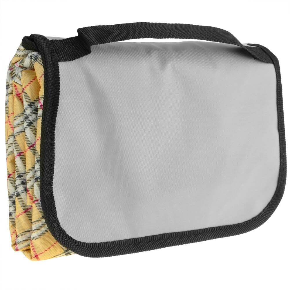 Primematik-piknikteppe 150 x 130 cm skotsk trykk beige