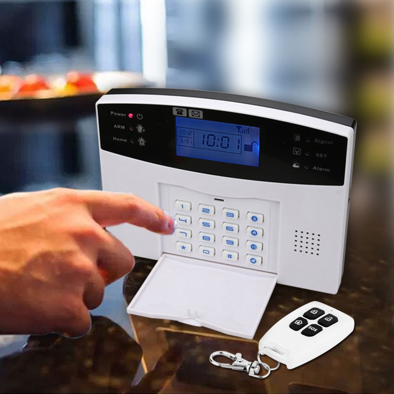 Gsm alarme sem fio em casa sistema de alarmes de segurança app alarme sms com display lcd discagem automática detecção de movimento intruder assaltante alarme casa