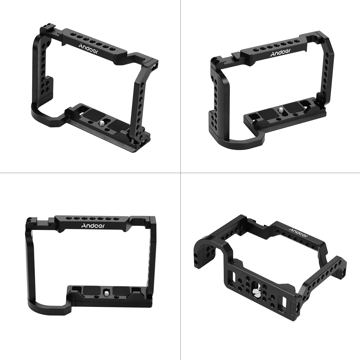 Andoer Aluminum Alloy Video Camera Cage Compatible with Nikon Z6/Z7 with Cold Shoe Mount 1/4 Inch Screw Holes