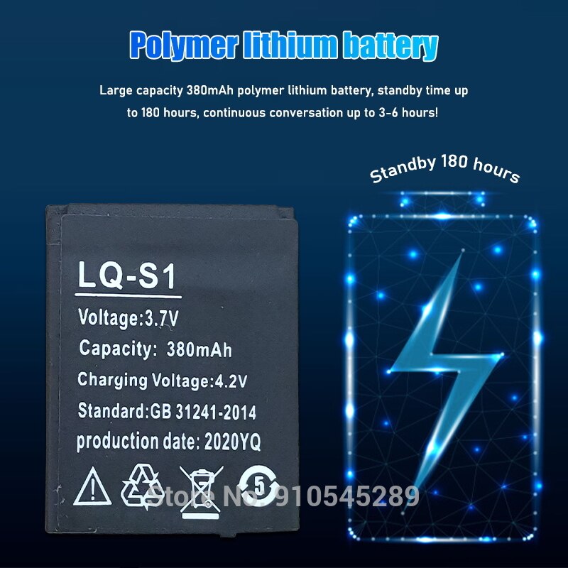 LQ-S1 Smart Watch Battery 3.7V 380mAh Rechargeable Li-ion Polymer Battery For Smart Watch HLX-S1 DZ09 W8 T8 A1 V8 X6