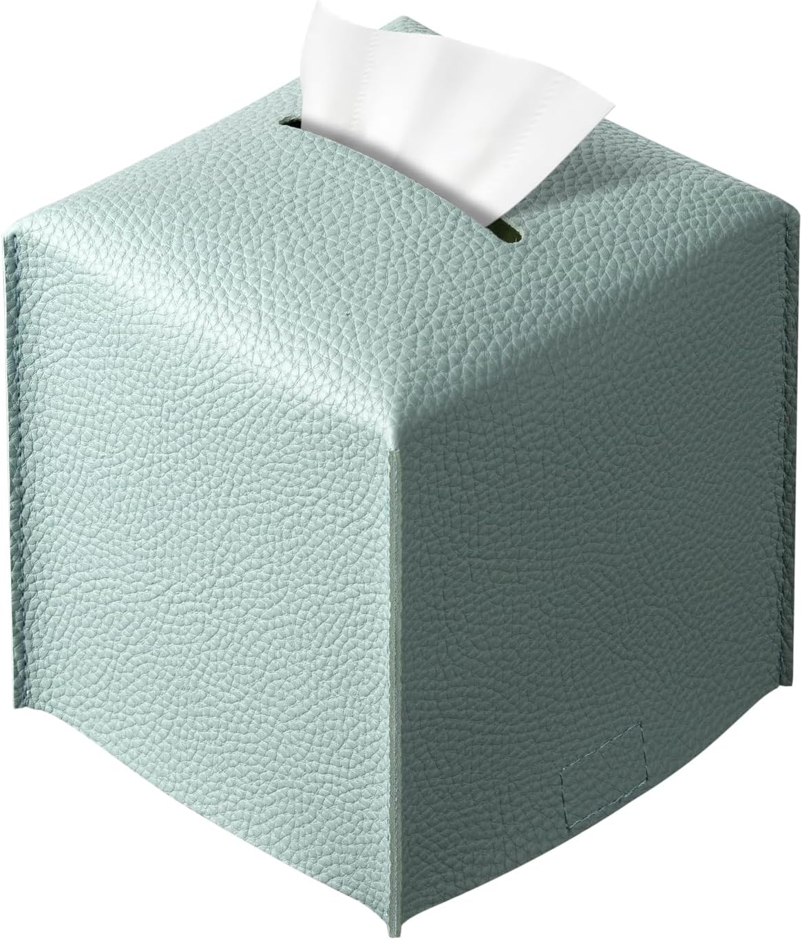Modern PU Leather Tissue Box Holder Square Tissue Box Cover Decorative Holder/Organizer for Bathroom Bedroom Office Desk Car: green