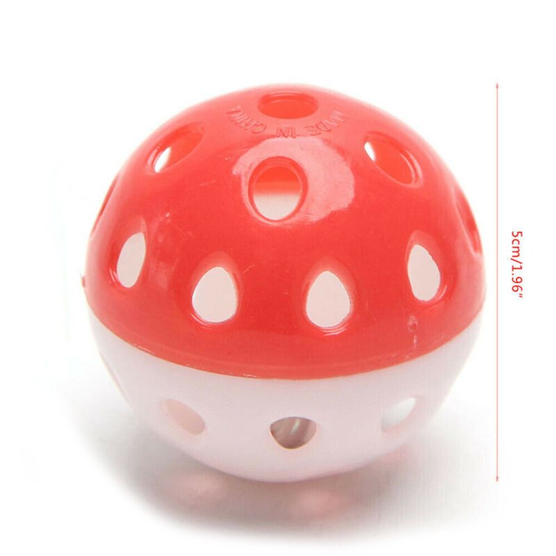 10Pcs Pet Parrot Toy Colorful Hollow Rolling Bell Ball Bird Toy Parakeet Cockatiel Parrot Chew Cage Fun Toys Pet Parrot Toy