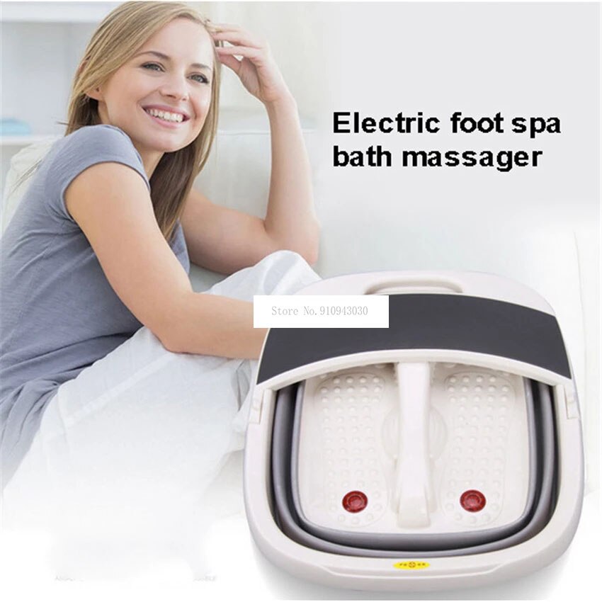 Masseur électrique automatique de pied de bulle d'oxygène de chaleur de Vibration de roulement de bain de Spa de pied pour soulager la Relaxation de pression
