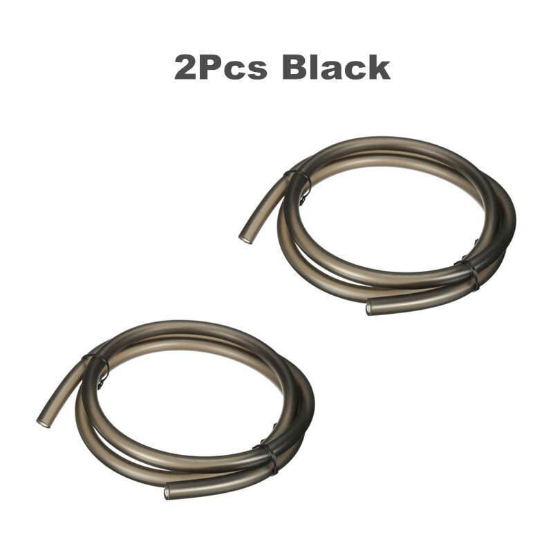 2Pcs 1M Motorcycle Motorbike Fuel Hose Line Petrol Gas Oil Hose Pipe Tube ATV Mini Moto Dirt Pit Bike For Honda Yamaha Suzuki: 2Pcs Black