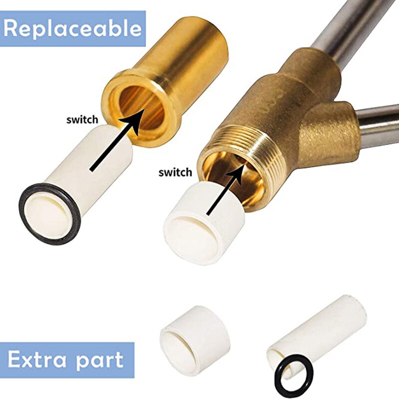 2Set Pressure Washer Sandblasting Nozzle Tip Wet Sandblaster Lance Nozzle Replacement For High Pressure Washers Tool 5000PSI