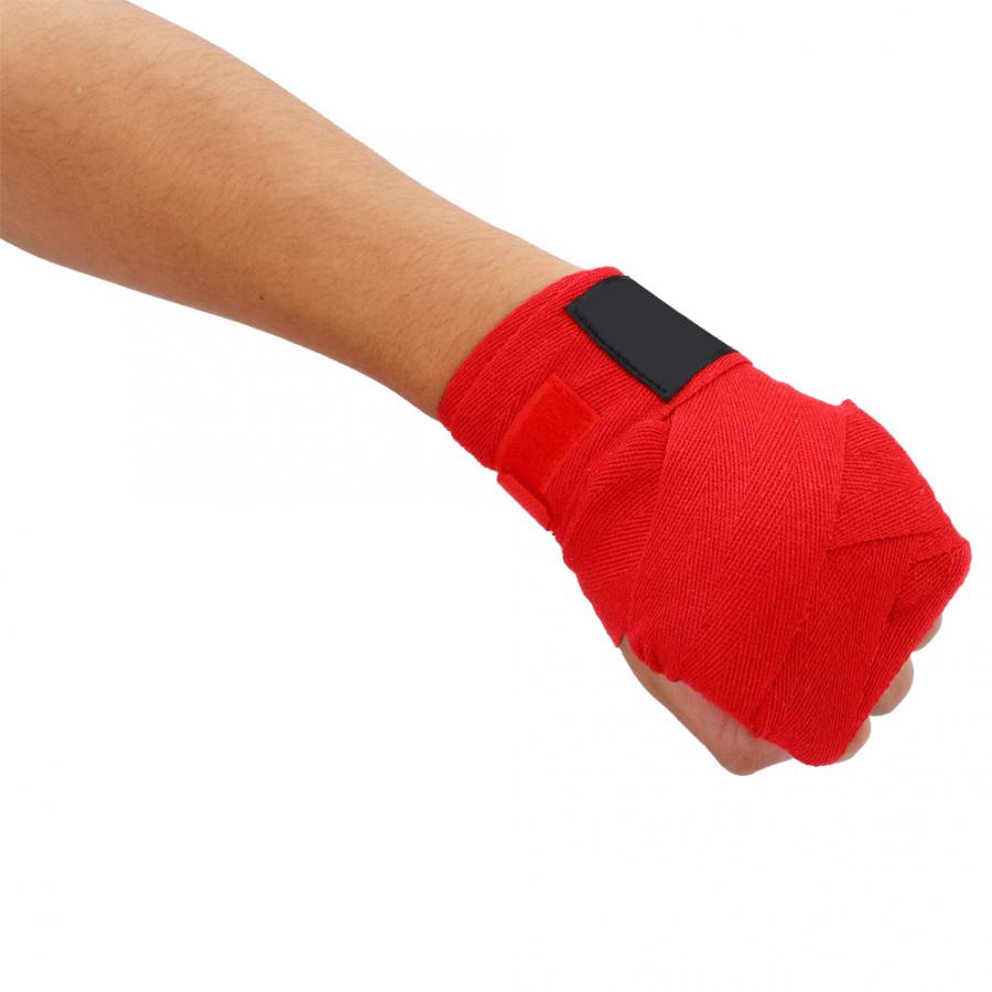 1 pair unisex wrist support boxing kickboxing muay thai hand wrap breathable fast drying cotton handwraps sports wrist band 2.5m
