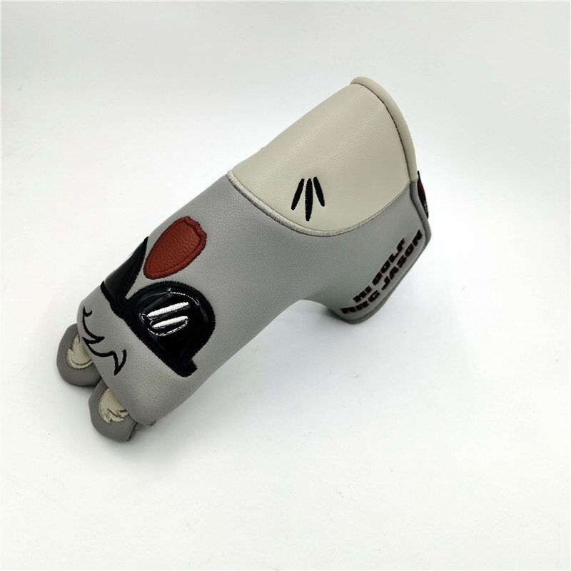 Djur golf koala headcover pu läder golf driver fairway woods hybrid putter covers 135ut komplett set maskot nyhet: 1pc knivputter