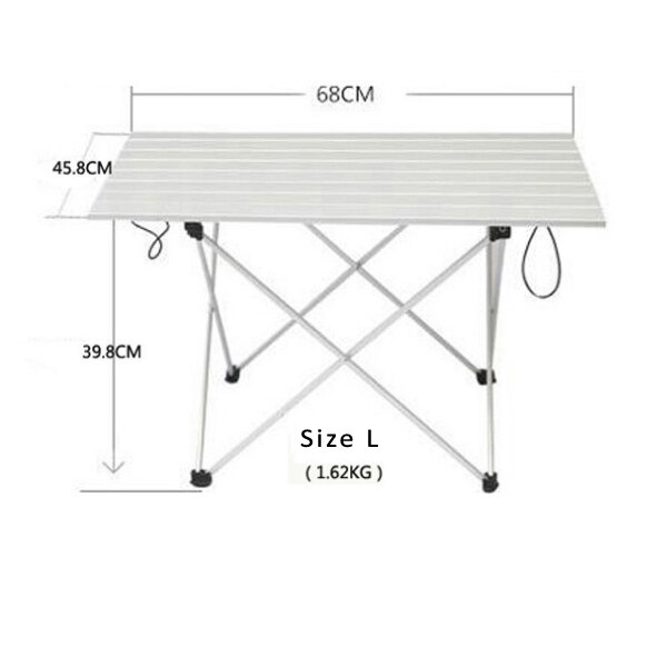 Outdoor Aluminium Folding Faltbare geschirr Camping Angeln Tisch mit Trage Tasche für Picknick Strand Wandern Reise Aktivitäten