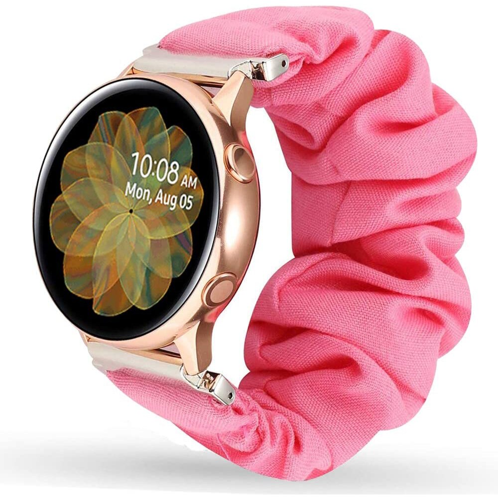 20 22mm scrunchies elastisk klokkerem for samsung galaxy watch 46mm 42mm aktive 2 huawei klokke  gt2 reimer  s3 amazfit bip: Farge 3 / 20mm