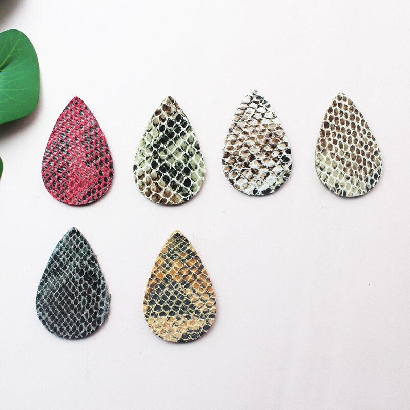10 pièces Vintage serpent motif PU cuir boucle d'oreille feuille matériaux bijoux à bricoler soi-même faisant des accessoires fournitures
