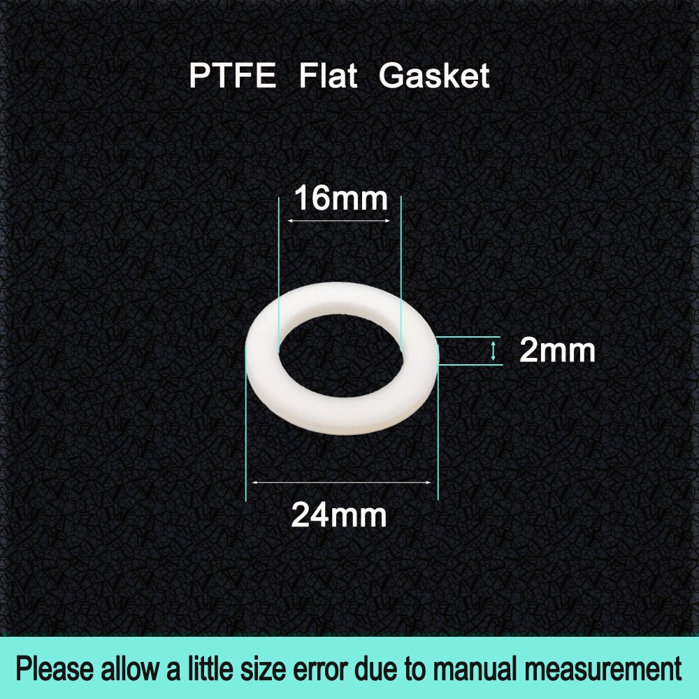 PTFE Flache Dichtung 1/2'' 1'' DN15/20/25/32/40/50/80 PTFE Unterlegscheibe Beständig zu hoch &Ampere; niedrig Temperatur Korrosion Anti-Altern Für Flansch