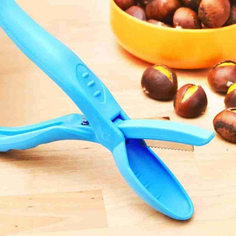 Kastanje Clip Noten Cracker Rvs Kastanje Cutter Walnoot Tang Klem Sheller Nut Opener Keuken Gadget Kastanje Clip