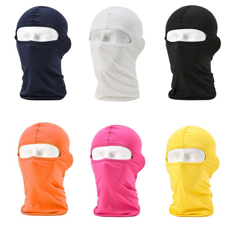 1 stk lycra motorcykel fuld ansigtsmaske mænd kvinder wargame cykling ski snowboard vindhætte vinter varm hals sort cykel udendørs sport