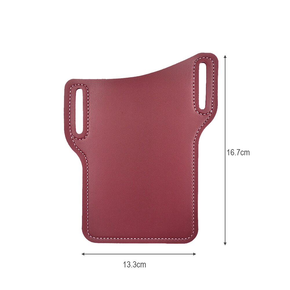 Mannen Mobiel Loop Holster Taille Tas Lederen Telefoon Case Telefoon Portemonnee Loop Holster Case Riem Taille Bag Purse Portemonnee Camping