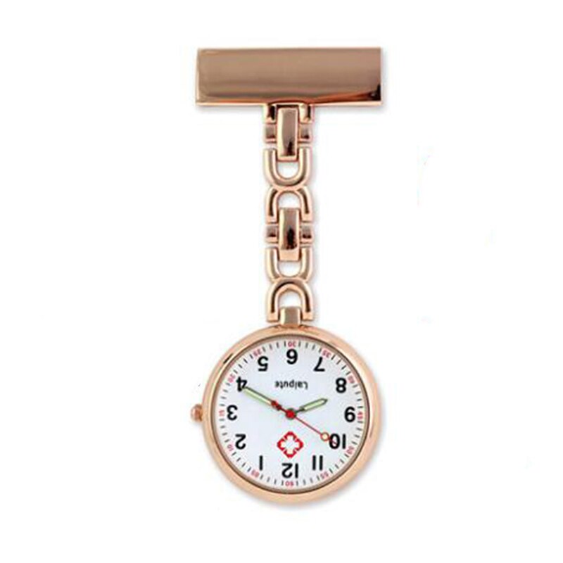 Mini reloj colgante de enfermera, accesorio Retro luminoso, Cruz Roja, broche colgante, reloj de cuarzo de bolsillo, novedad de