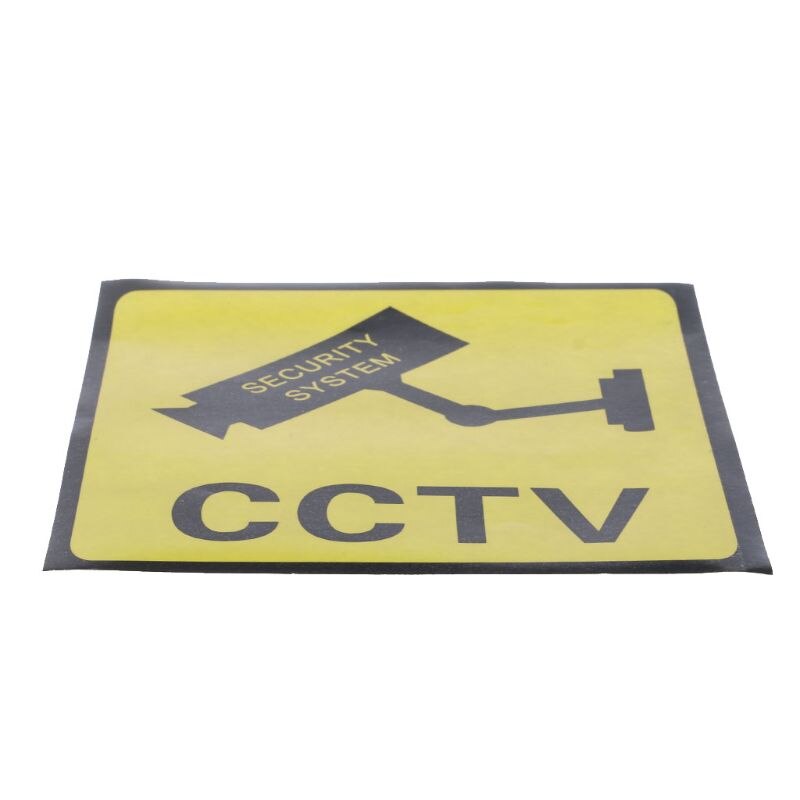 10PCS Warning Stickers CCTV SECURITY SYSTEM Self-adhensive Safety Label Signs Decal 111mm Waterproof G2AC