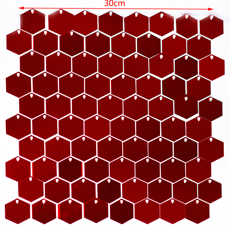 12PCS Hexagon Glitter Sequins Party Backdrop Shimmer Wall Panels Wedding Birthday Christmas Event Decorations Reusable Wall