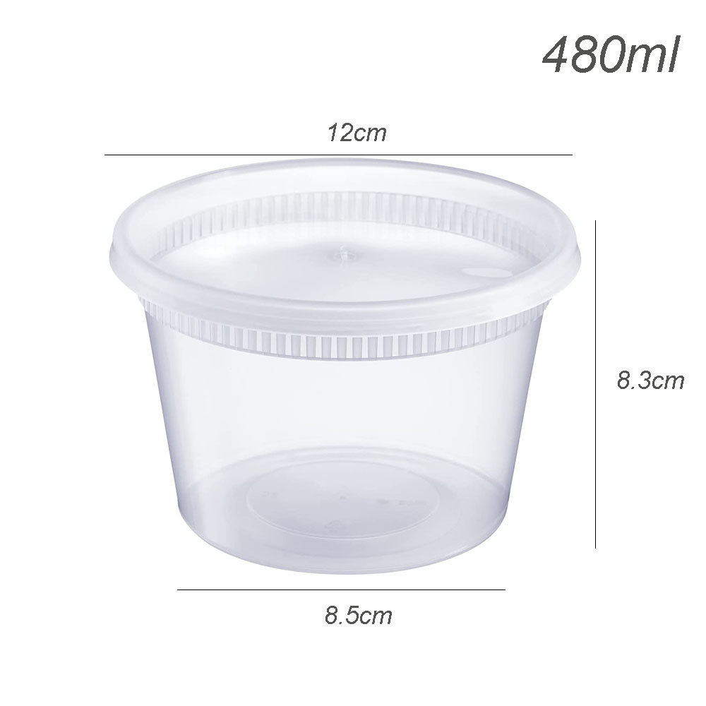 240ml/480ml plastbehållare för engångsmatförvaring med lufttäta lock, matbehållare för sallader, förvaring i kök, kylskåp: Silver- / 2500ml