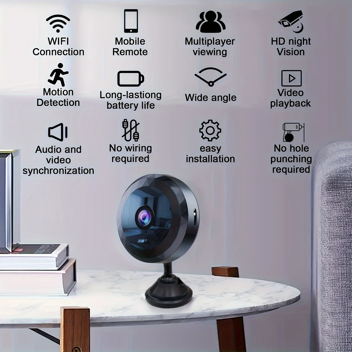 Xiaomi A11 Wireless Camera Mini Wifi Monitoring 1080p HD Video Security Camera Rechargeable Battery Motion Detection Camera