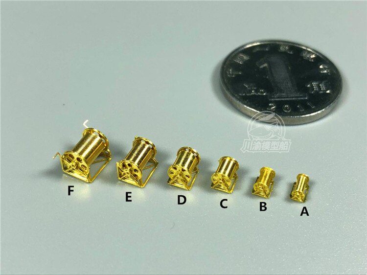 1/350 Scale Ship Model Metal Capstan Winch Assembly Model Kit 8pcs/set: B 3.5x2.5mm
