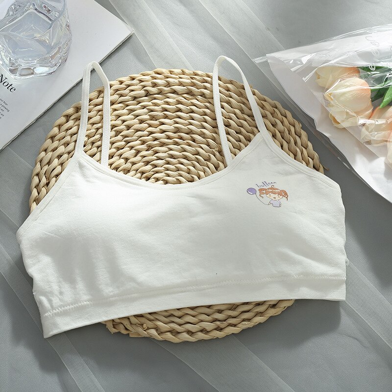 Girls Seamless Development Period Girl Underwear Girl Student Wireless Bra Anti-failure Bottoming Vest Girl 8-16Y Training Bras: 1