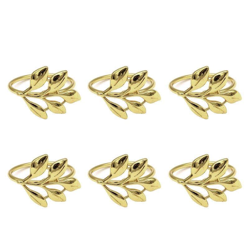 6 stykker legering serviettringer med hule blomster serviettholder utsmykning utsøkt servietter ringetone sett rhinestone thanksgivi