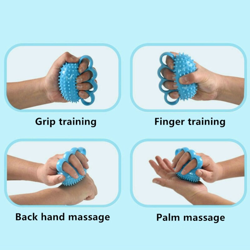 448D 1 Pc Finger Grip Ball Massage Rehabilitation Training Elderly Exercise Ball Hand Finger Strength Circle Grip Device
