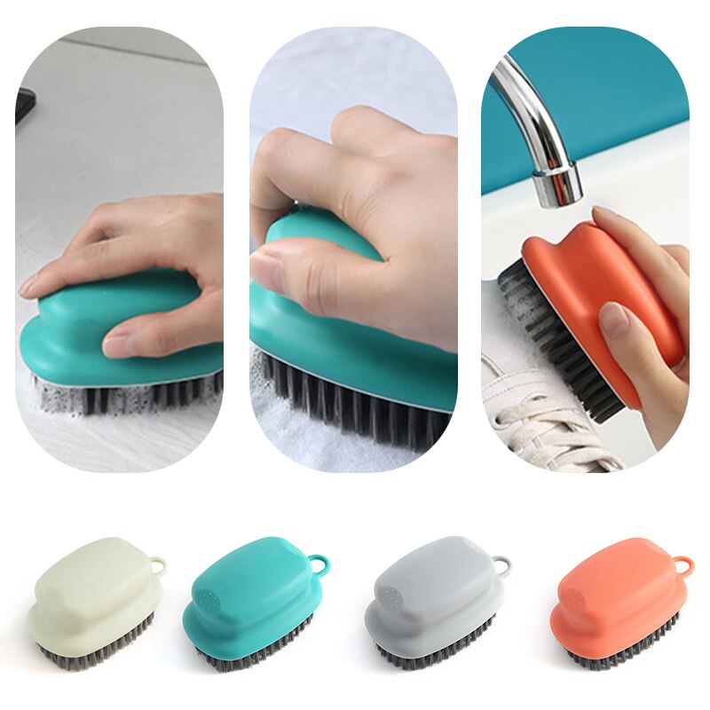 Cepillo suave colgable, cepillos de lavandería para el hogar, cepillos pequeños especiales para lavar zapatos, accesorios de limpieza para el hogar,