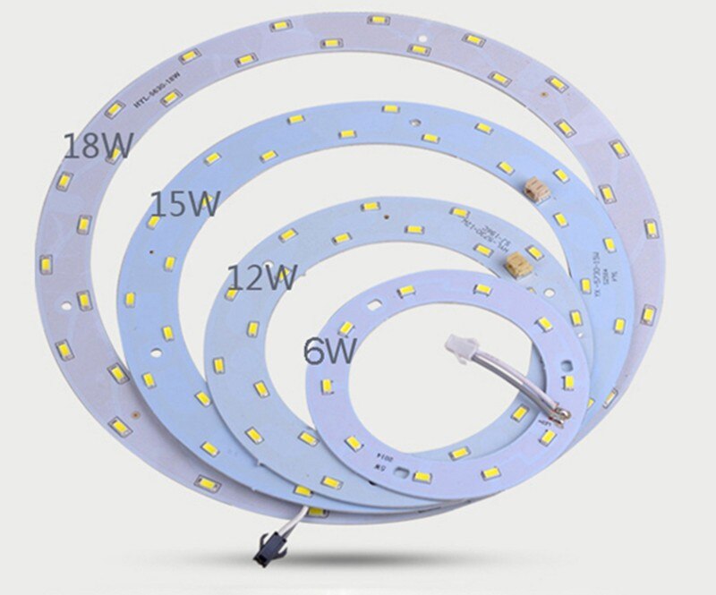 6W 12W 15W 18W 24W 36W 80W 100W LED-PANEEL Cirkel Ring Licht 220V SMD 5730 LED Ronde Plafondlamp voor Eetkamer