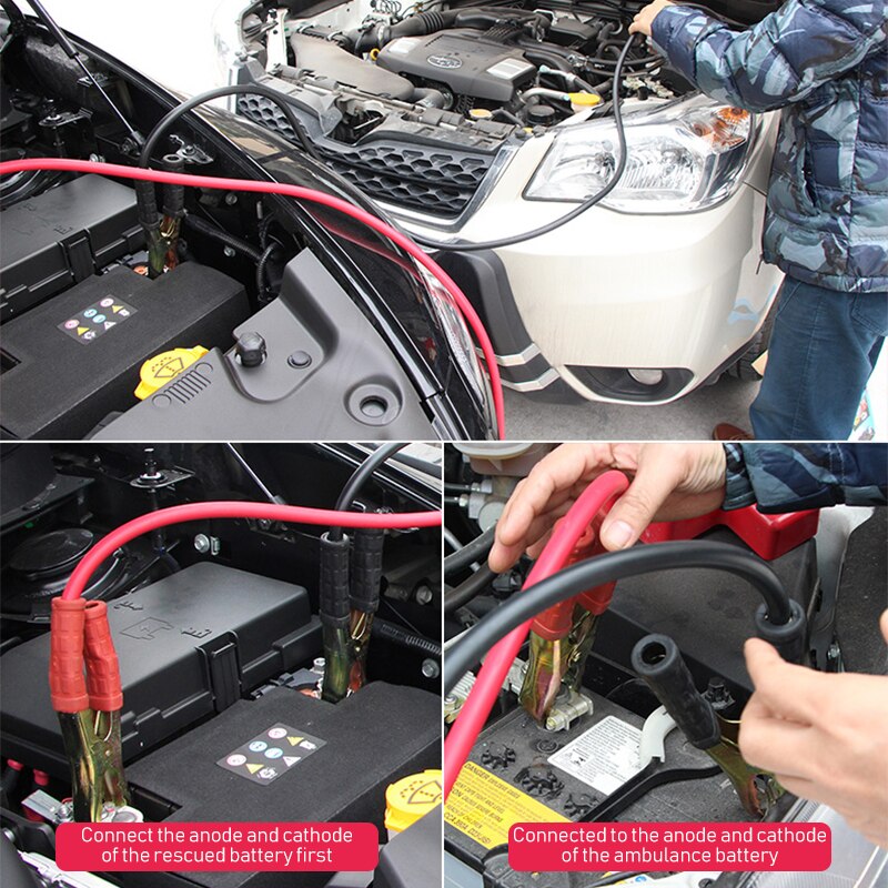 Línea de fuego de emergencia para coche, línea de batería de línea de fuego montada en coche, toma Cable de conexión de batería a línea de fuego