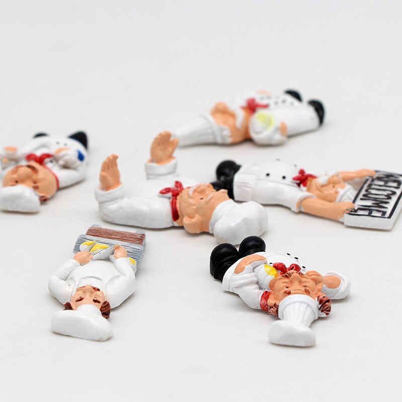 Cartoon Brood Chef Koelkast Magne 3d Koelkast Magneten Cartoon Karakter Koelkast Stickers Home Decoratie