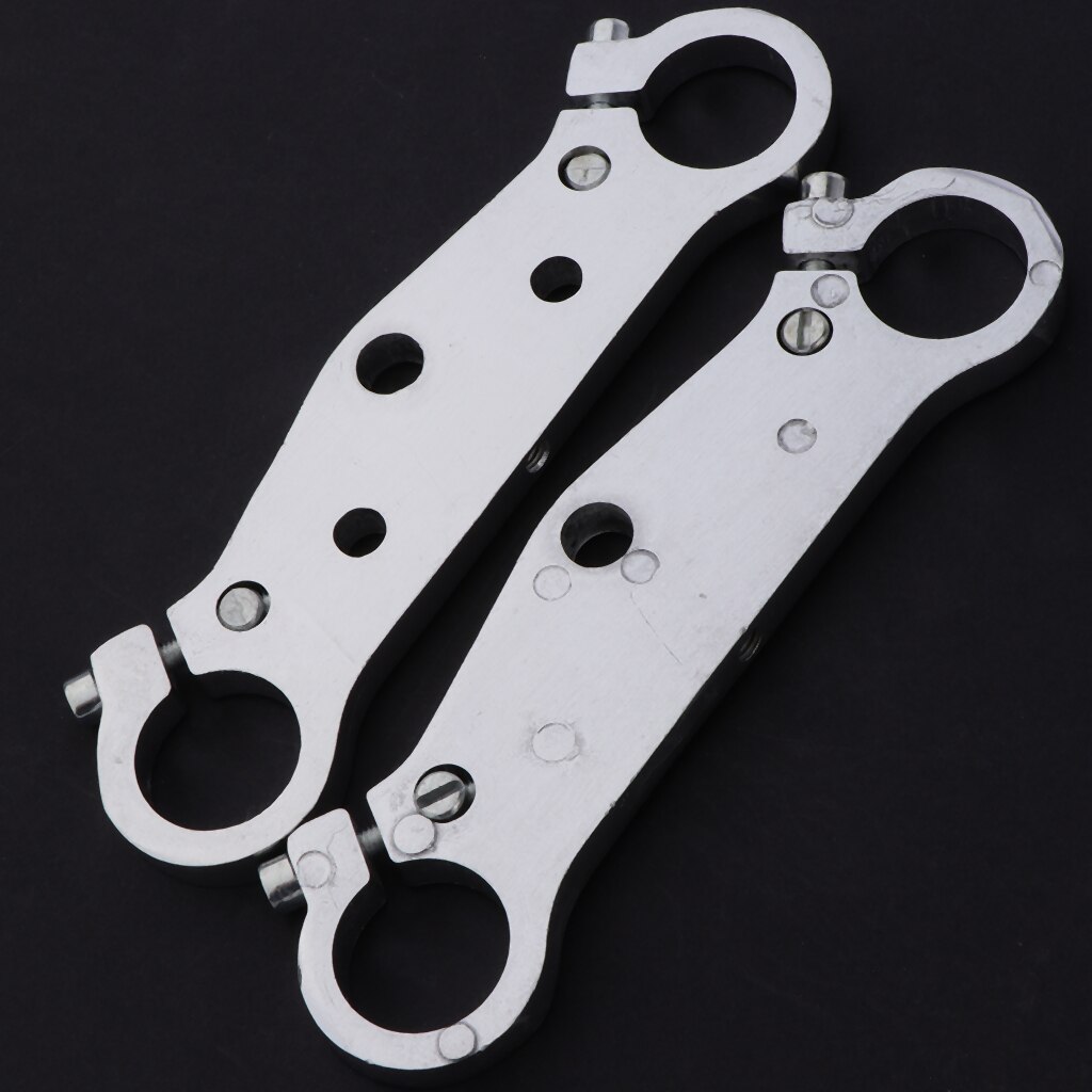 2 Pcs Heavy Duty Front Upper Triple Tree Steering Stem Fork Clamp 1&quot;