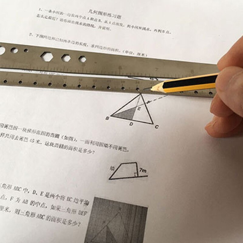 Multifunctional Stainless Steel Angle Protractor Ruler Degree Measuring Tool