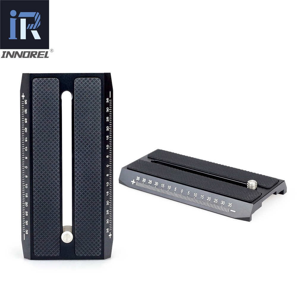 INNOREL-Placa de liberación rápida QV100 para trípode de vídeo, monopié Compatible con Manfrotto 501HDV 503HDV 701HDV MH055M0-Q5 501PL, etc.