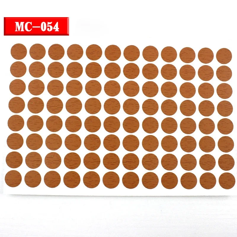 96 stuks 15 mm houten meubilair zelfklevende schroefdop cover gat stickers hout ambachtelijke bureau kast lade kunst sticker ornament: YELLOW