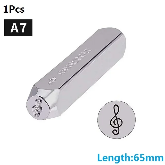 Metalen stempels voor het maken van sieraden, ponsstempels, leer hout, leer, doe-het-zelf, beginners en professionals, 6 mm, 1/4": legergroen