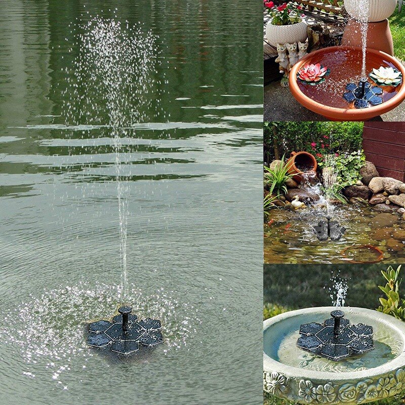 Solar Fountain Pump Solar Powered Bird Bath Fountain Pump Solar Panel Kit Water Pump Outdoor Watering Submersible Pump