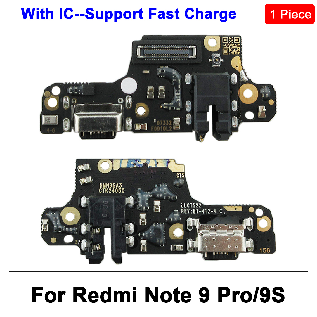 Usb Opladen Dock Poort Connector Flex Kabel Voor Xiaomi Redmi Note 10 Pro 10S 11 11S 12 7 8 8T 9 9S Pro 4G 5G Microfoon: Rood